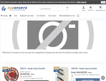 Tablet Screenshot of cuesports.de